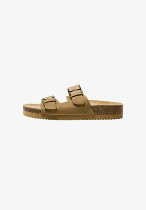 Bershka
BUCKLED - FLAT SLIDER - Mules - sand